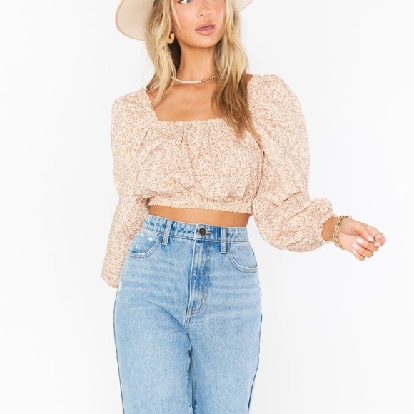 Show Me Your Mumu Suzanna Crop Top in Ditsy Daisy Sz S - Picture 1 of 9